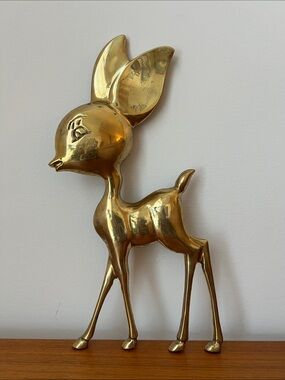Vintage Solid Brass Bambi/Deer wall decor